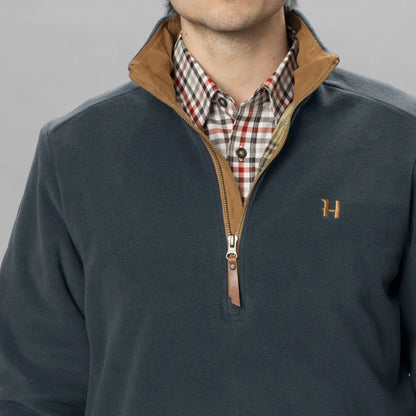 Harkila Sandhem pullover sweater with contrasting collar and logo perfect for country clothing