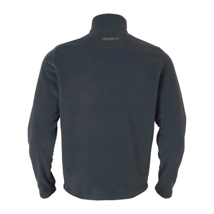 Dark gray Harkila Sandhem fleece pullover with high collar, perfect for country clothing and hunting