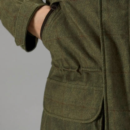 Green Harkila Stornoway Shooting Lady Jacket featuring pocket and sleeve cuff