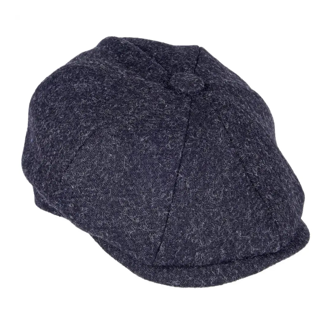 Charcoal gray wool newsboy cap perfect for country clothing and outdoor adventures