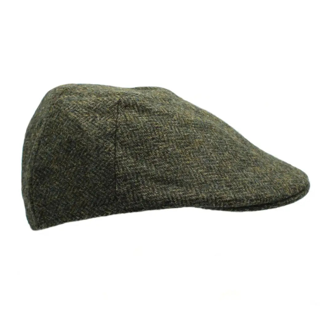 Dark green British wool tweed flat cap from the Heather Exeter collection