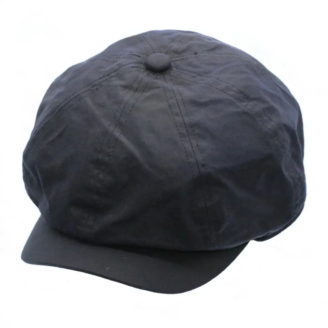 Black Heather Portree Wax Newsboy Cap perfect for country clothing and outdoor adventures