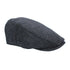 Dark gray Heather Selby Twill Tweed Flat Cap, perfect for country clothing or hunting