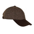 Brown Heather Sutton Tweed Baseball Cap with a dark brown brim for stylish flair