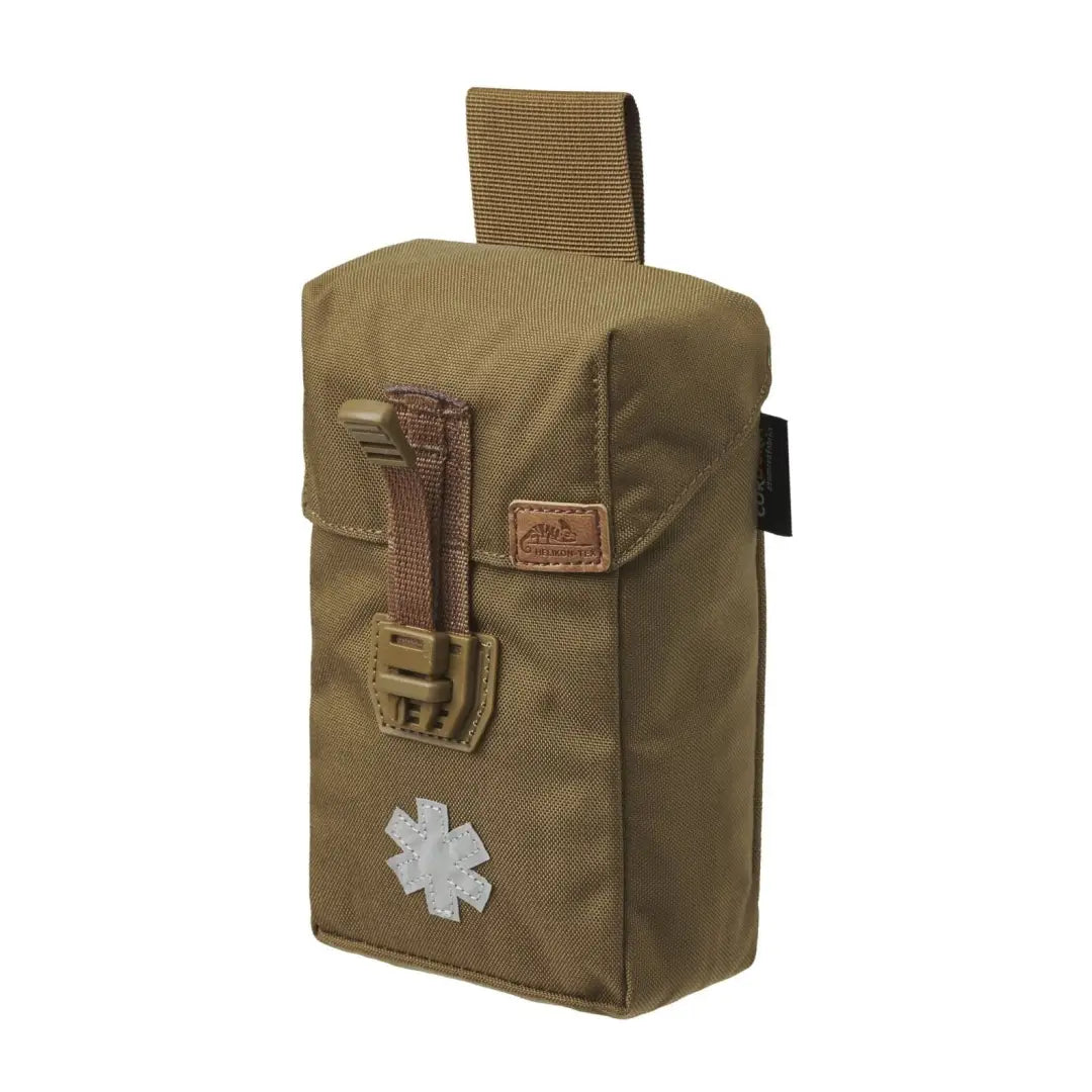 Tactical medical pouch in tan with white cross, perfect for Helikon-Tex Aid Kit