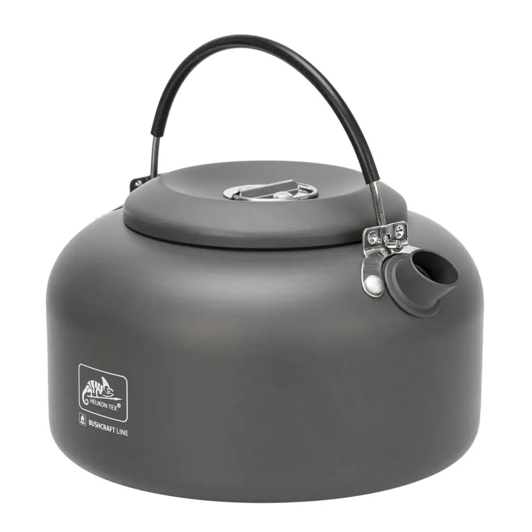 Gray Helikon-Tex Camp Kettle for outdoor adventures, perfect for country clothing and hunting