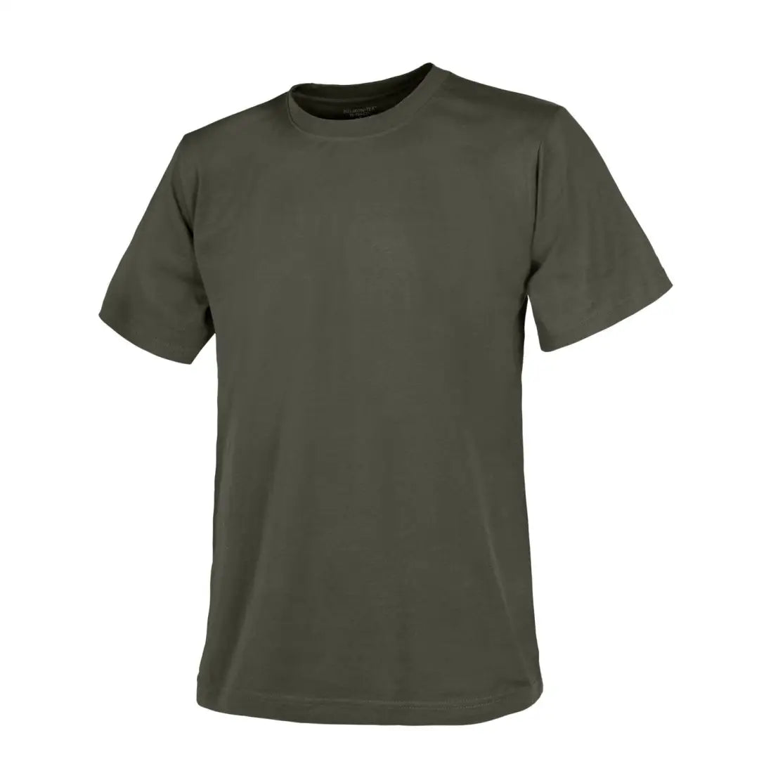 Olive green Helikon-Tex cotton t-shirt, perfect for country clothing and outdoor adventures