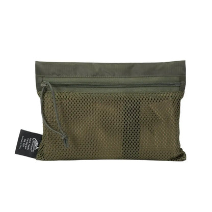 Olive green military-style pouch with zipper for Helikon-Tex Field Towel, perfect for hunting