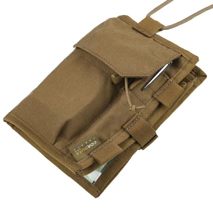 Tan tactical organizer pouch with pockets and pen holder for Helikon-Tex Map Case