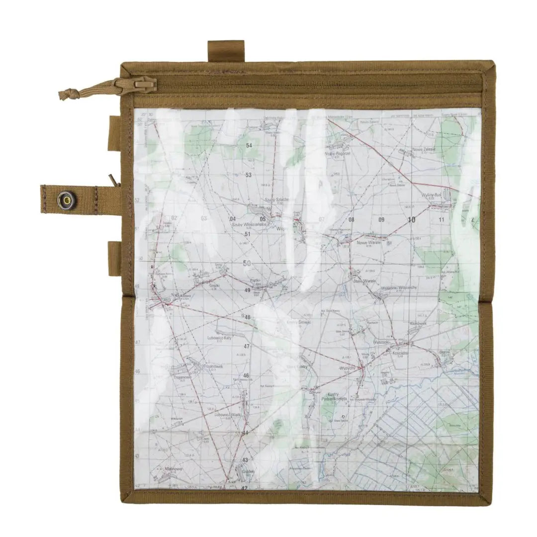 Tactical Helikon-Tex Map Case with clear cover for topographical maps, perfect for hunting