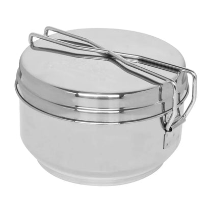 Stainless steel Helikon-Tex Mess Tin camping cookware set with pot and lid