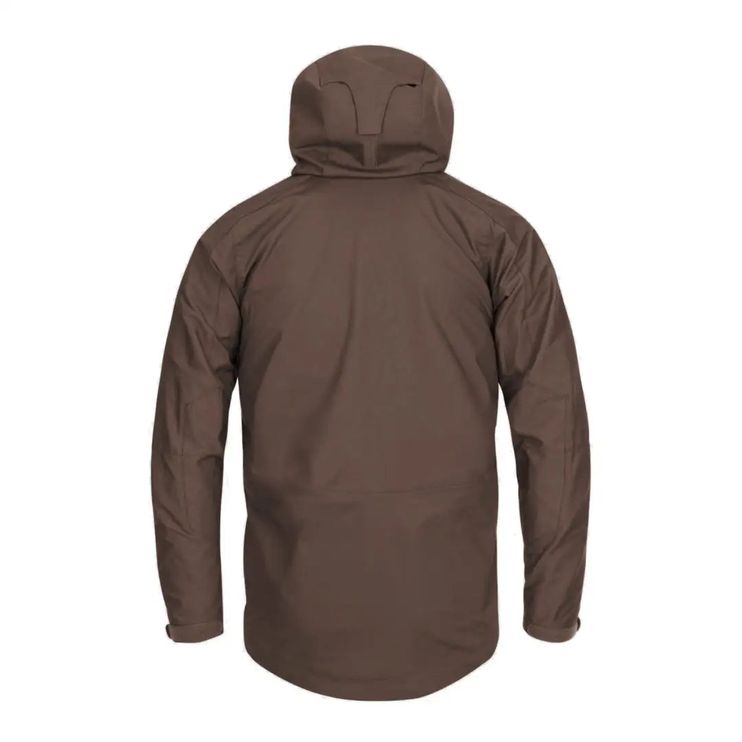 Brown Hooded Pilgrim Anorak Jacket with a sleek, smooth exterior for any adventure