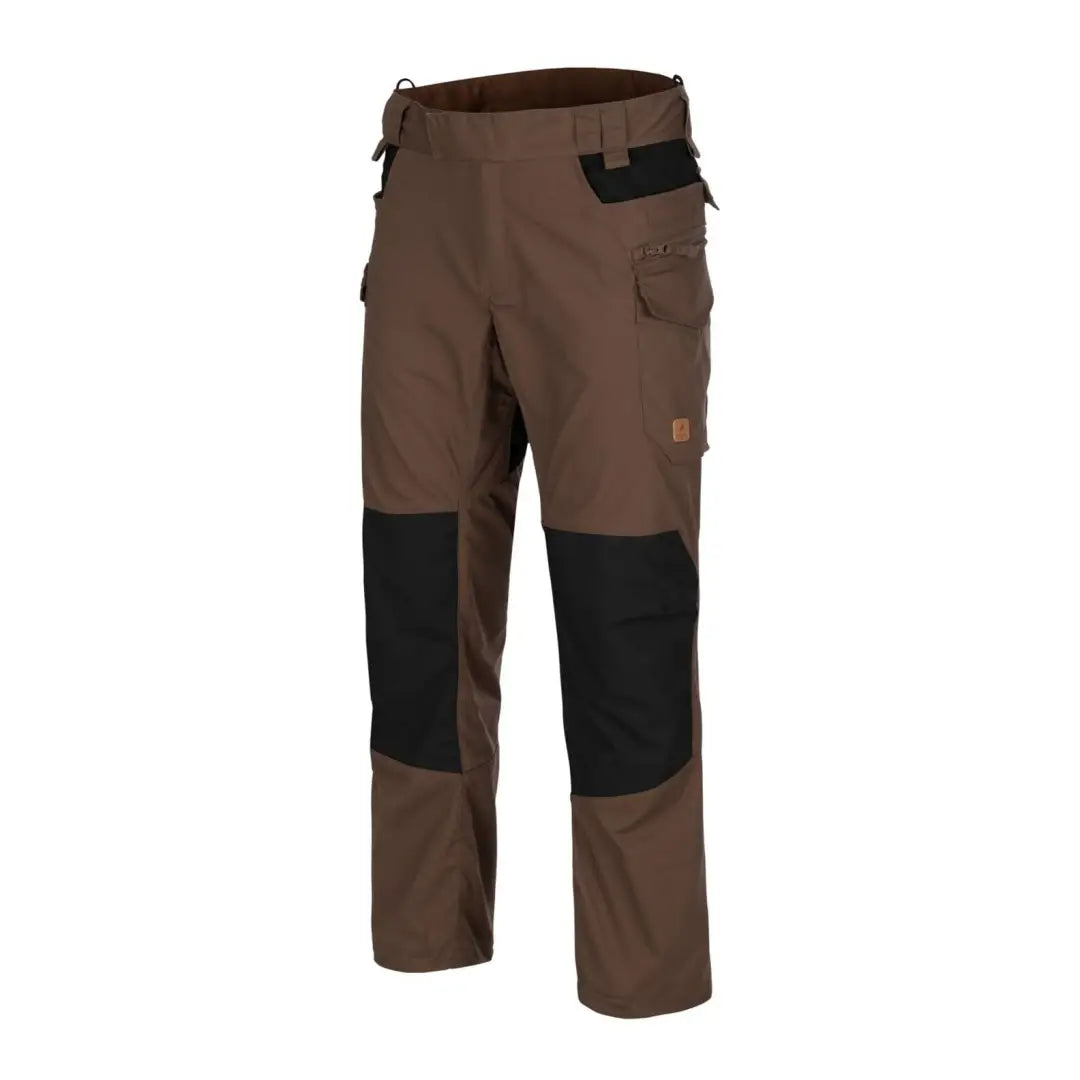 Brown Helikon-Tex Pilgrim Pants made from Duracanvas® fabric with reinforced knees and pockets