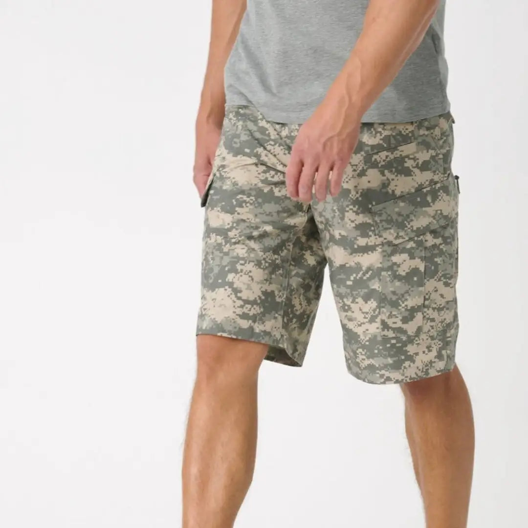 Camouflage cargo shorts ideal for country clothing, hunting, and outdoor adventures