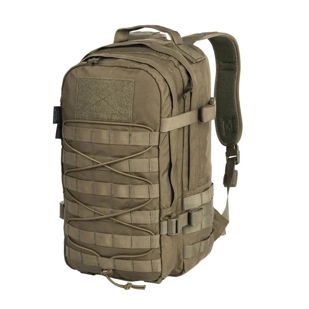 Tactical Helikon-Tex Raccoon MK2 Cordura Backpack in tan, perfect for hunting and outdoor gear