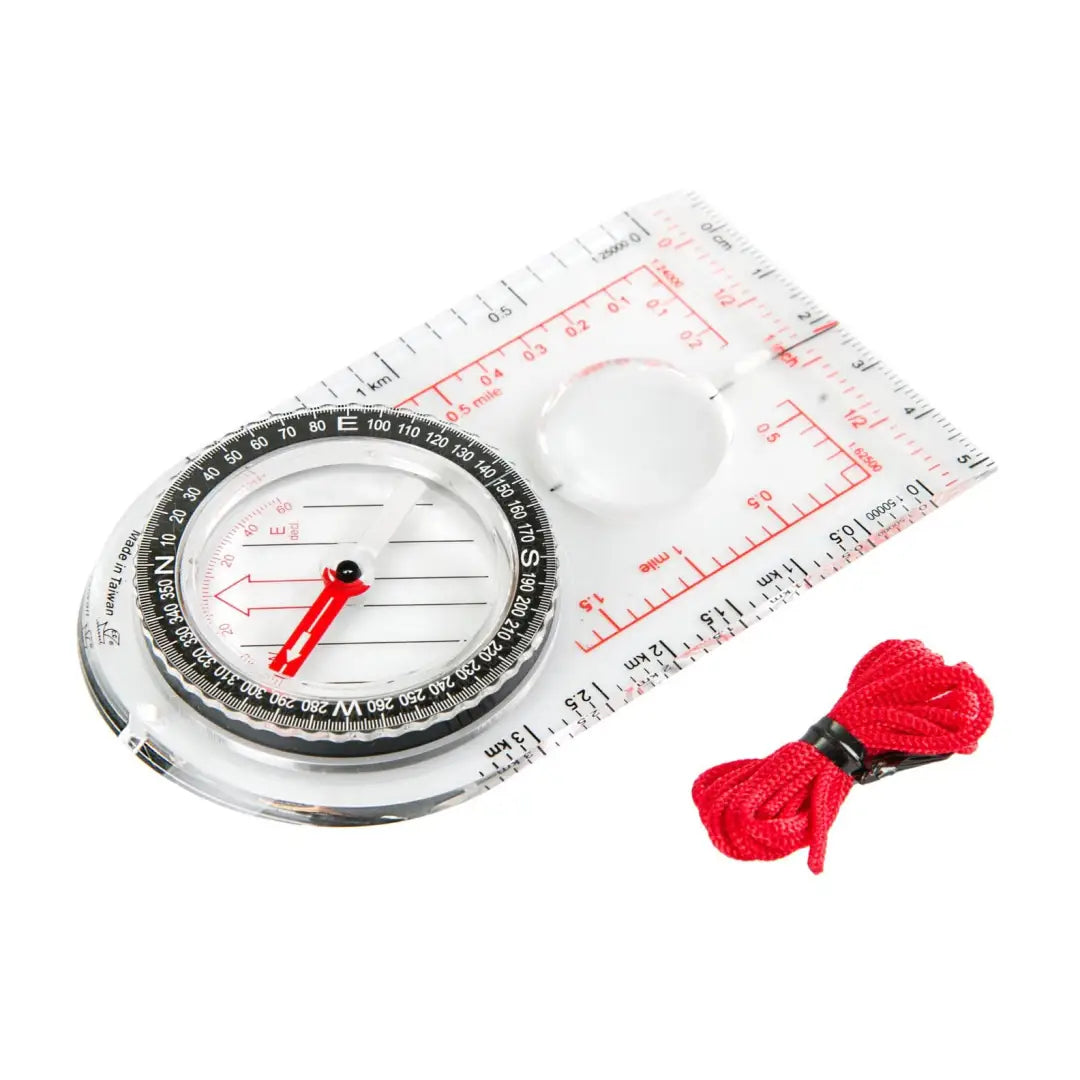 Orienteering compass with a transparent baseplate and red string from Helikon-Tex Scout Compass MK2