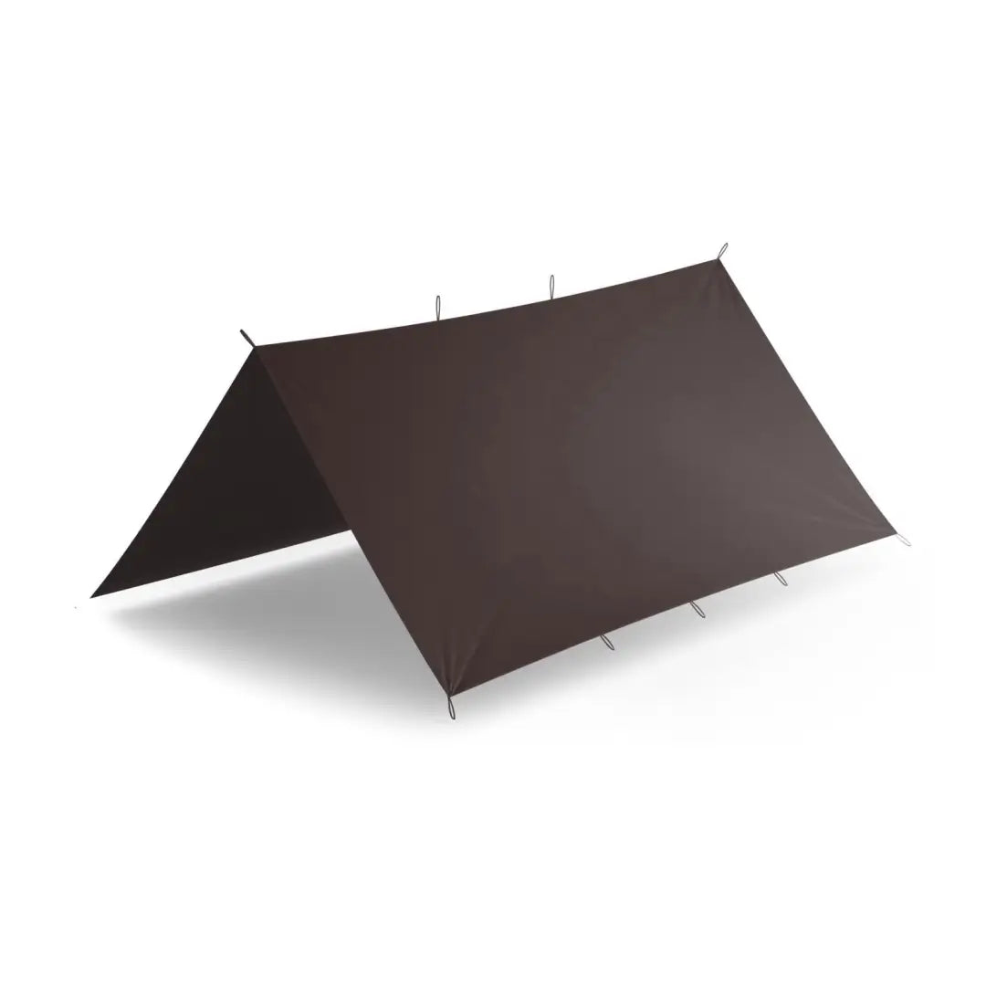 Dark brown Helikon-Tex Supertarp Small for quick shelter in harsh weather conditions