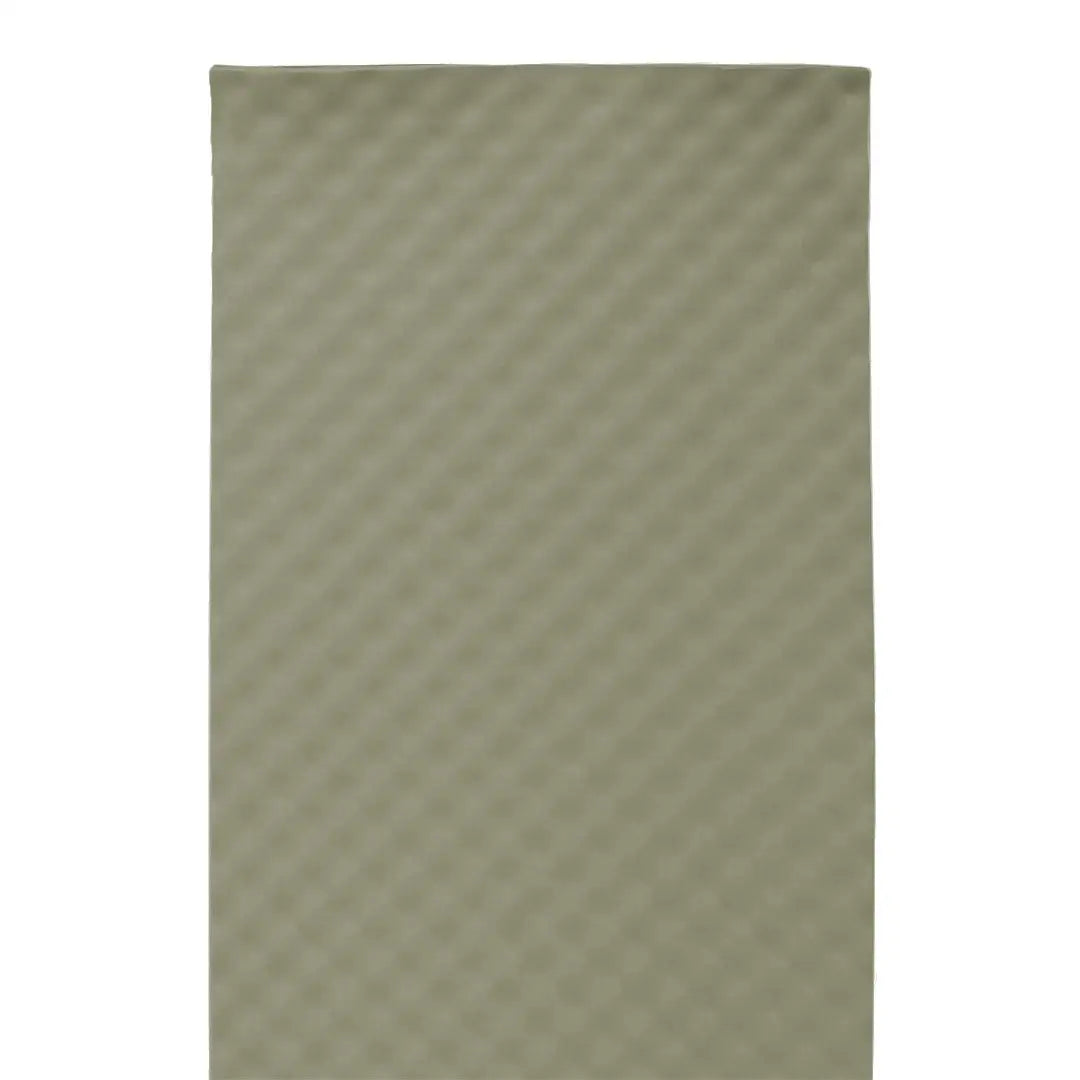 Light green textured fabric of the Highlander Comfort Camping Mat with a diagonal pattern