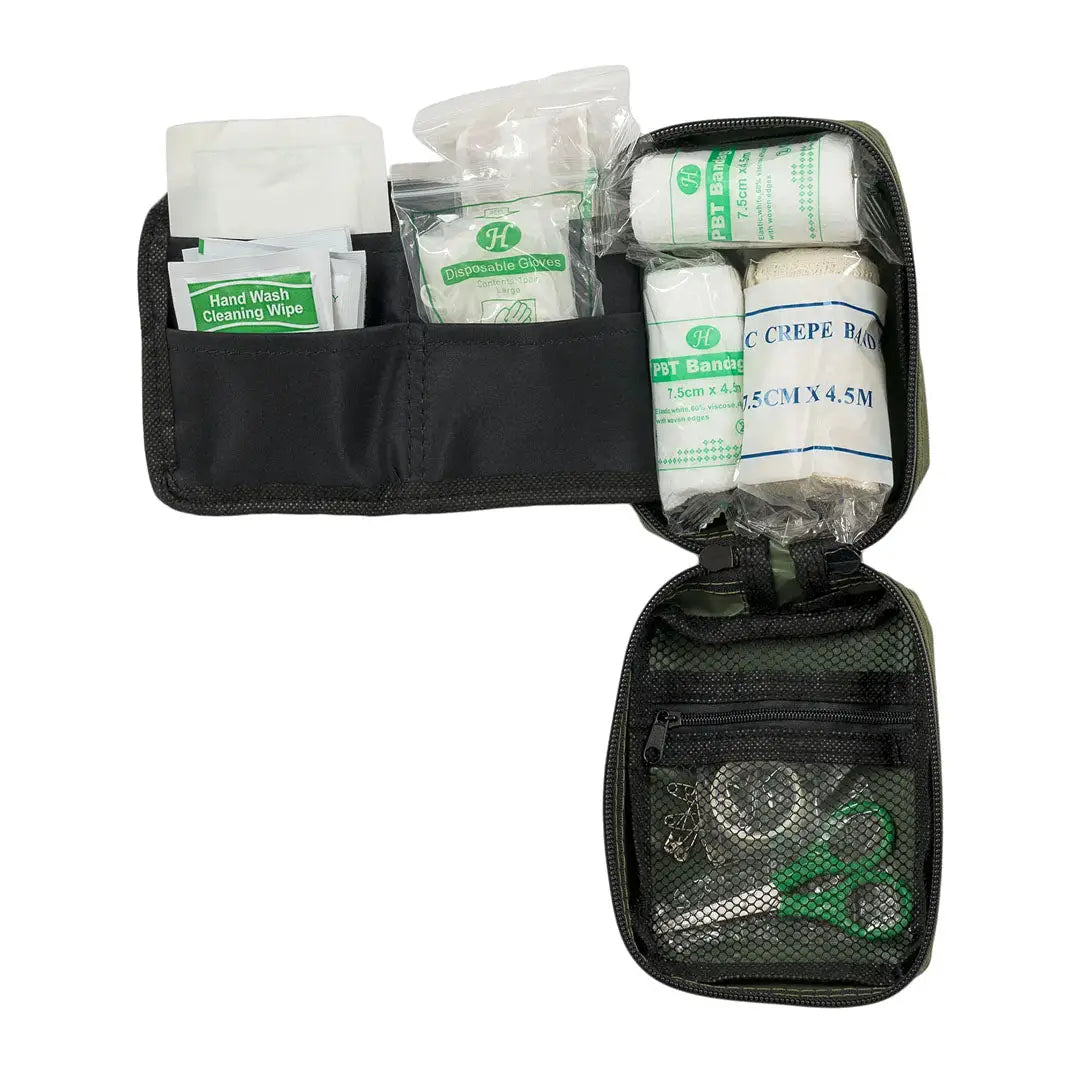 Highlander First Aid Midi Pack aid kit with compartments for outdoor adventures and hunting