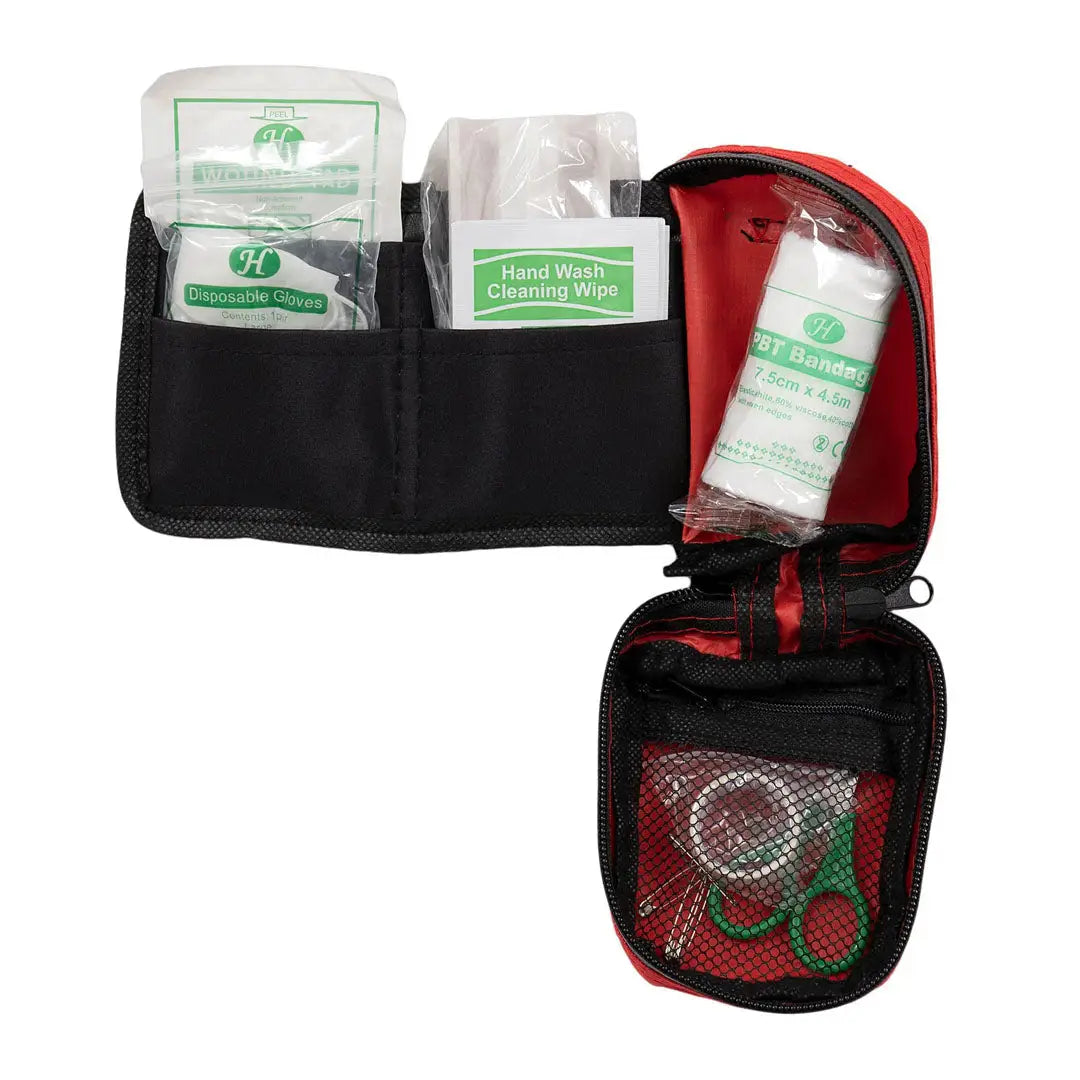 Highlander First Aid Mini Pack with compartments for outdoor adventures and hunting essentials