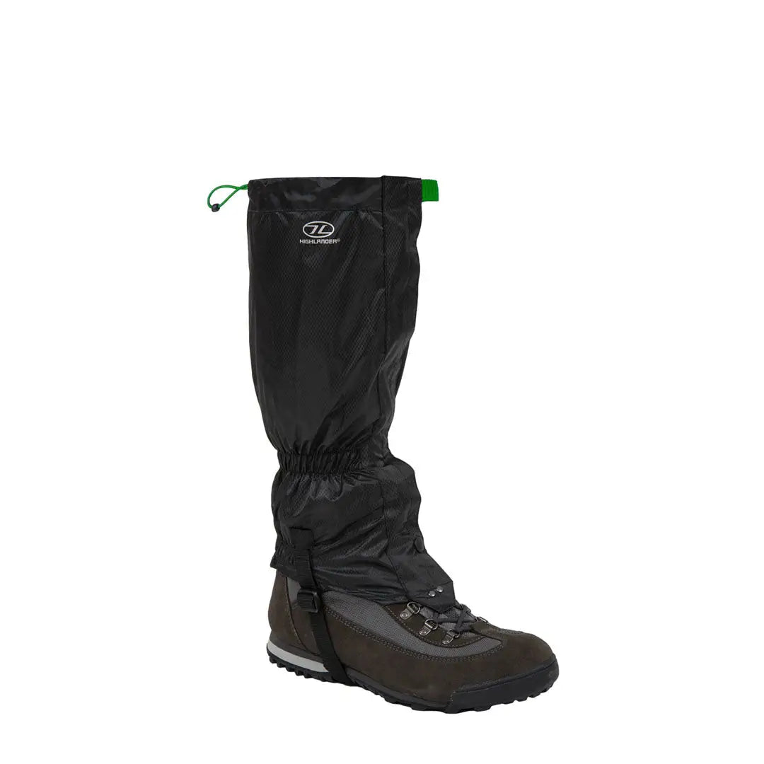 Waterproof hiking gaiters keeping kids dry on adventures paired with Highlander Kids Glenshee Gaiters