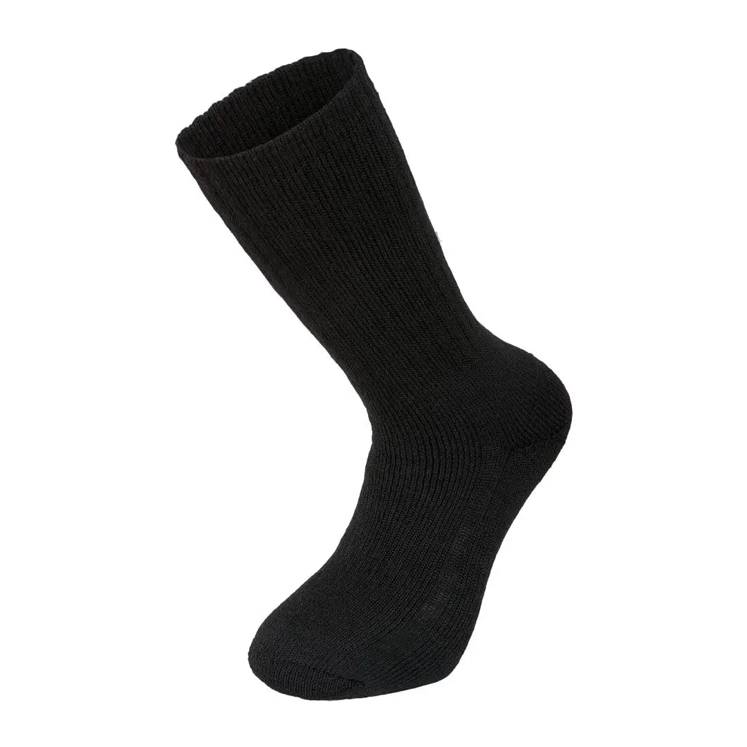 Black cotton dress sock for cold weather operations in expertly designed Norwegian Army style