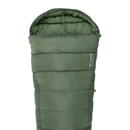 Green Highlander Phoenix Spark 150 sleeping bag, mummy-style, perfect for two season camping