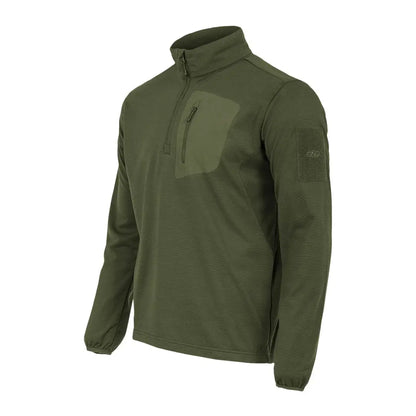 Olive green Highlander Tactical Hirta Fleece pullover for cold weather manoeuvres