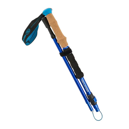 Ergonomic Highlander Trek Lite Walking Pole with blue and black components