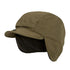 Olive green Highlander Waterproof Mountain Hat with ear flaps and short brim