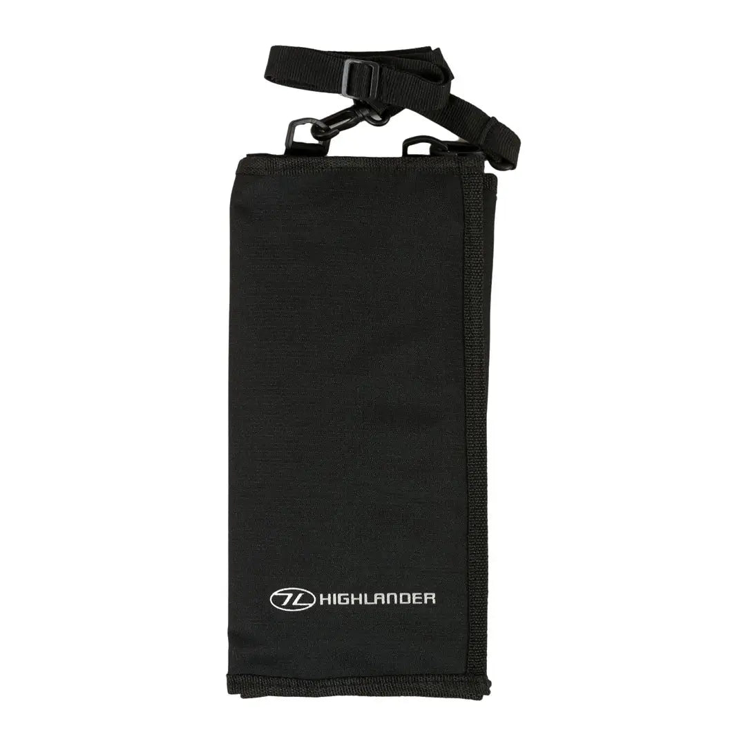 Black Highlander X-PLORER Map Case with shoulder strap for easy map reading