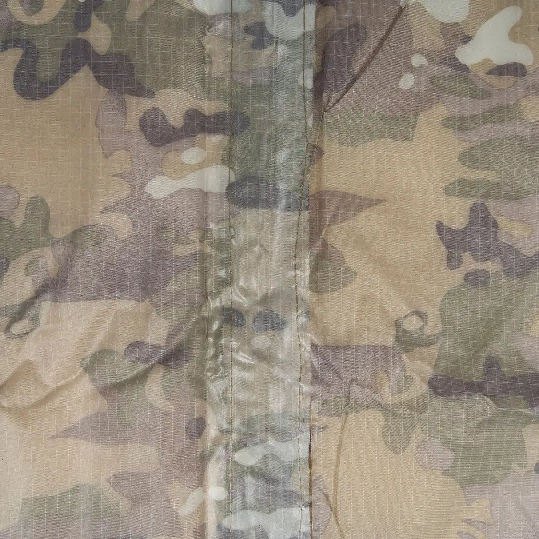 Camouflage fabric with seam on Highlander XL Basha Tarp Shelter for hunting and country clothing