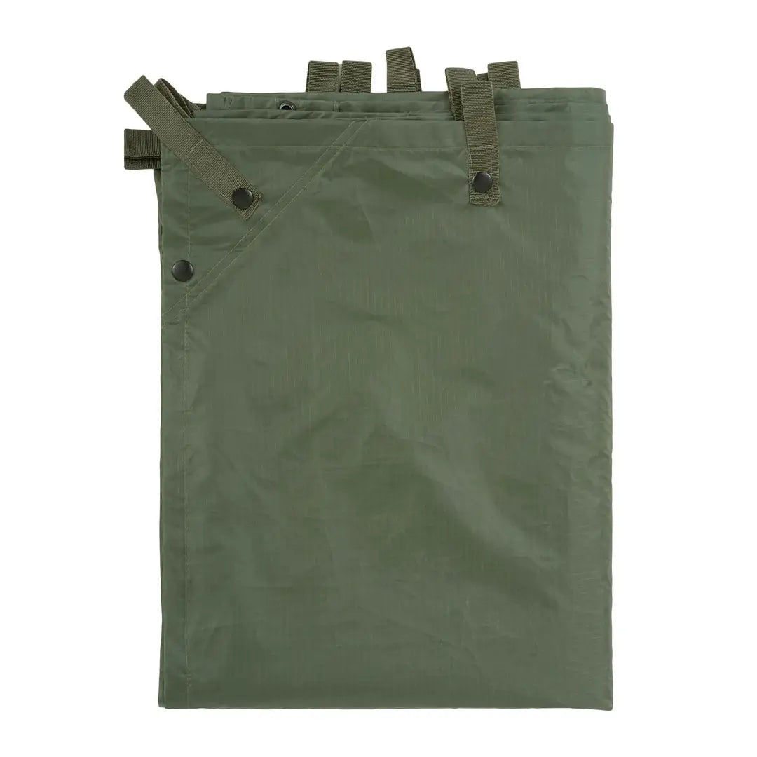 Olive green canvas bag with snap closures, perfect for Highlander XL Basha Tarp Shelter