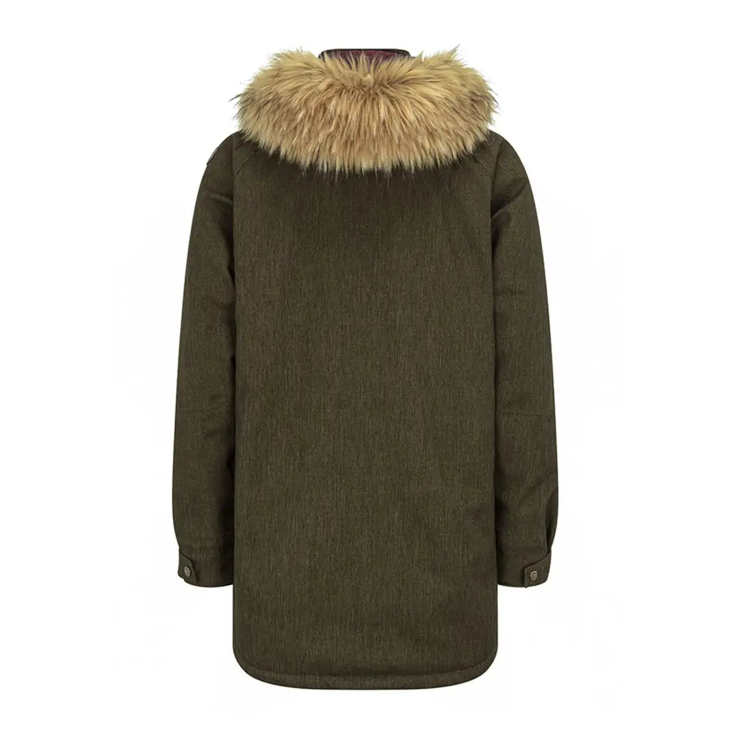 Dark green Hoggs of Fife Argyll II Jacket with a fur hood, the perfect blend of style and tech