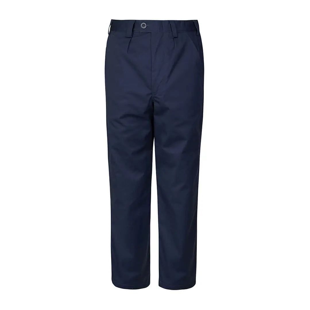 Navy blue flat front straight leg Fife Bushwhacker Stretch Trousers for a stylish look