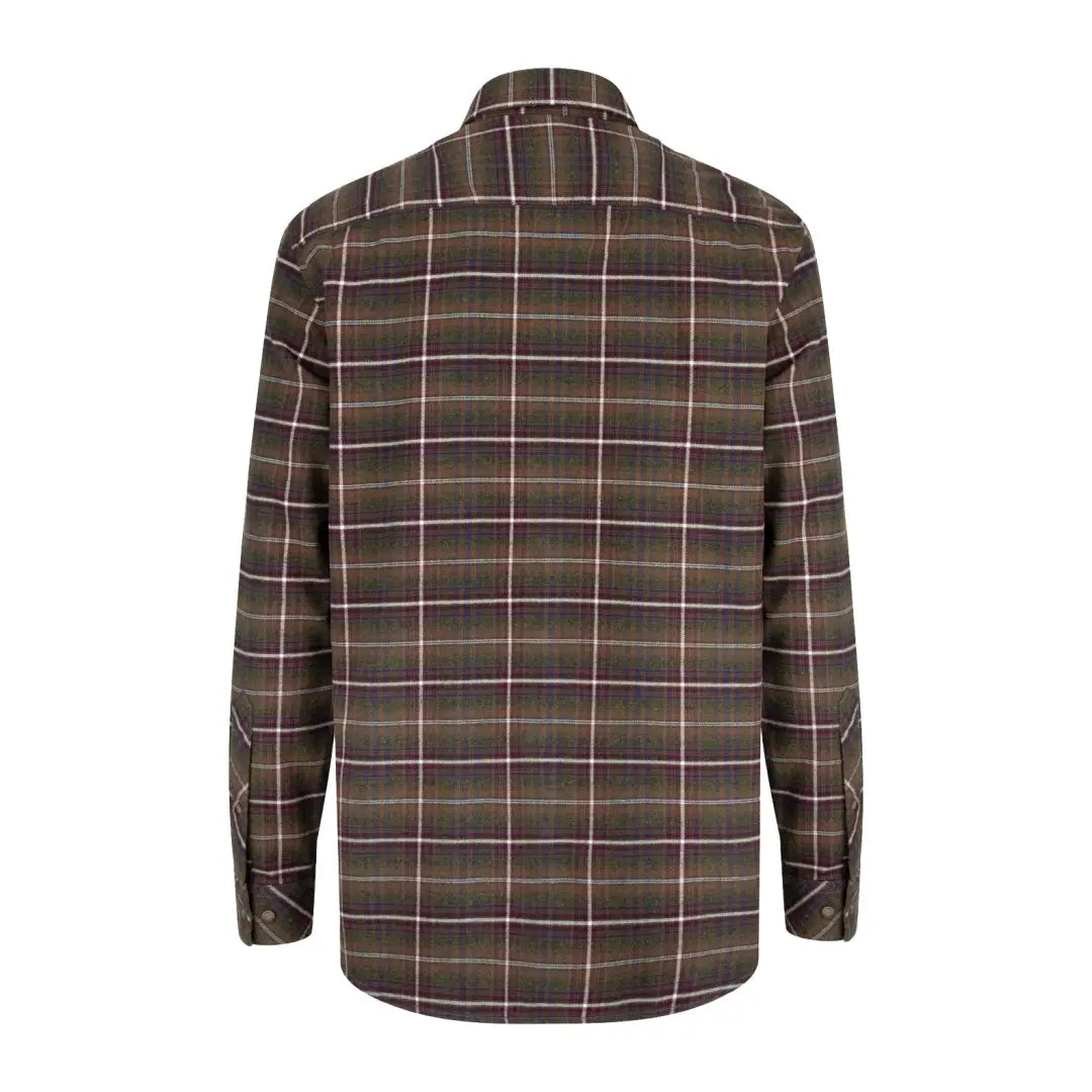 Brown plaid flannel shirt with collar and long sleeves for Countrysport Luxury Hunting