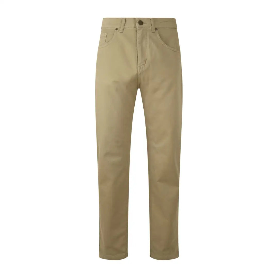 Khaki chino pants with pockets and belt loops from Hoggs of Fife Dingwall Cotton Stretch Jeans