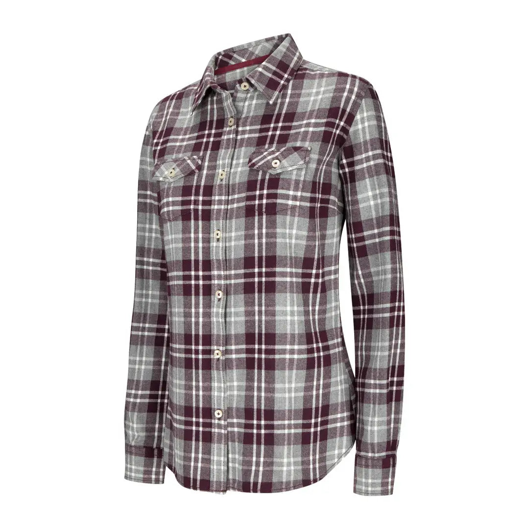 Plaid Eilidh Ladies Flannel Shirt with two chest pockets for stylish comfort