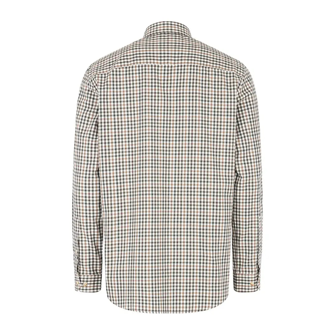 Checkered button-up collar shirt from Fife Garvock Cotton Twill, perfect for any occasion