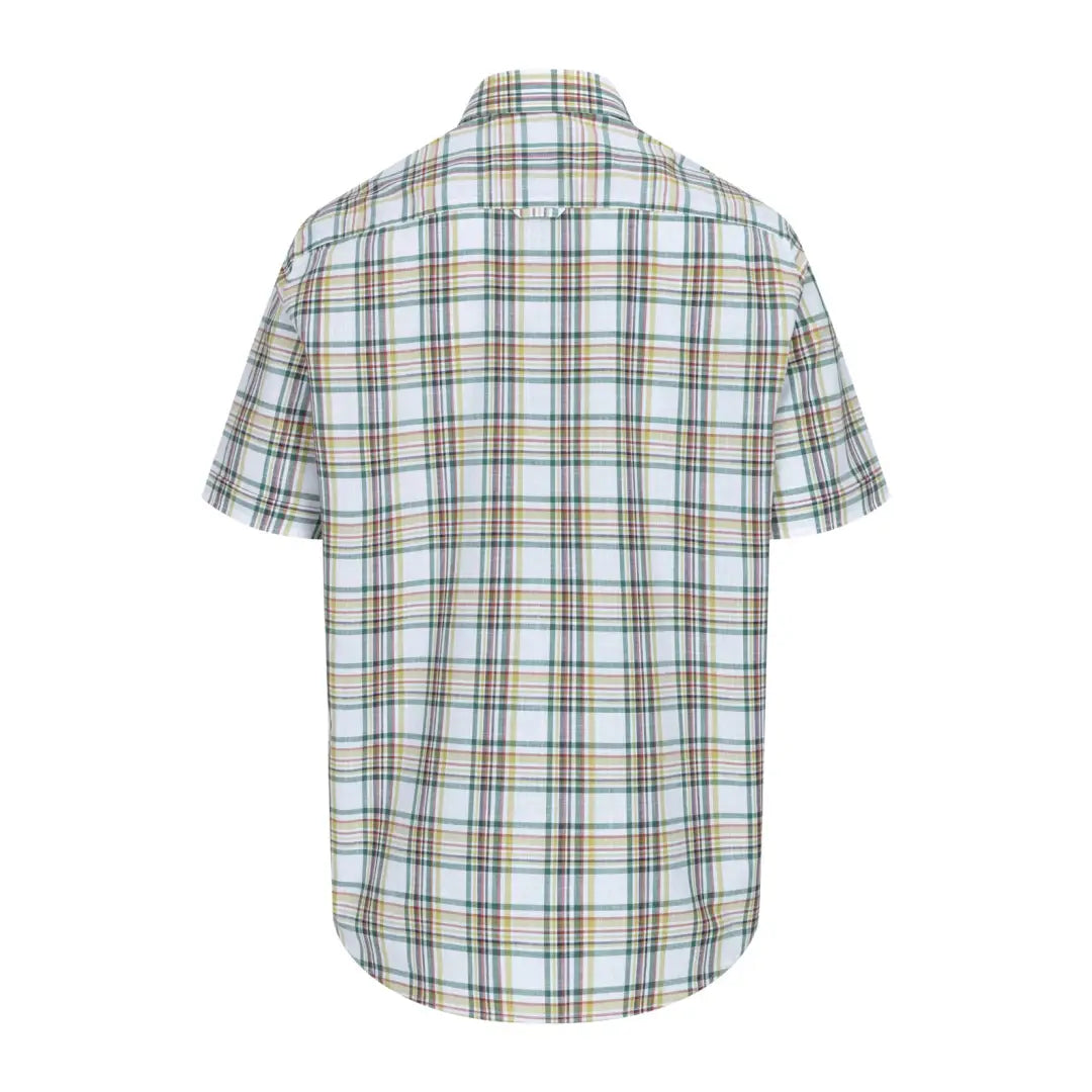 Short-sleeved plaid button-up shirt from Hoggs Of Fife Girvan Short Sleeve collection