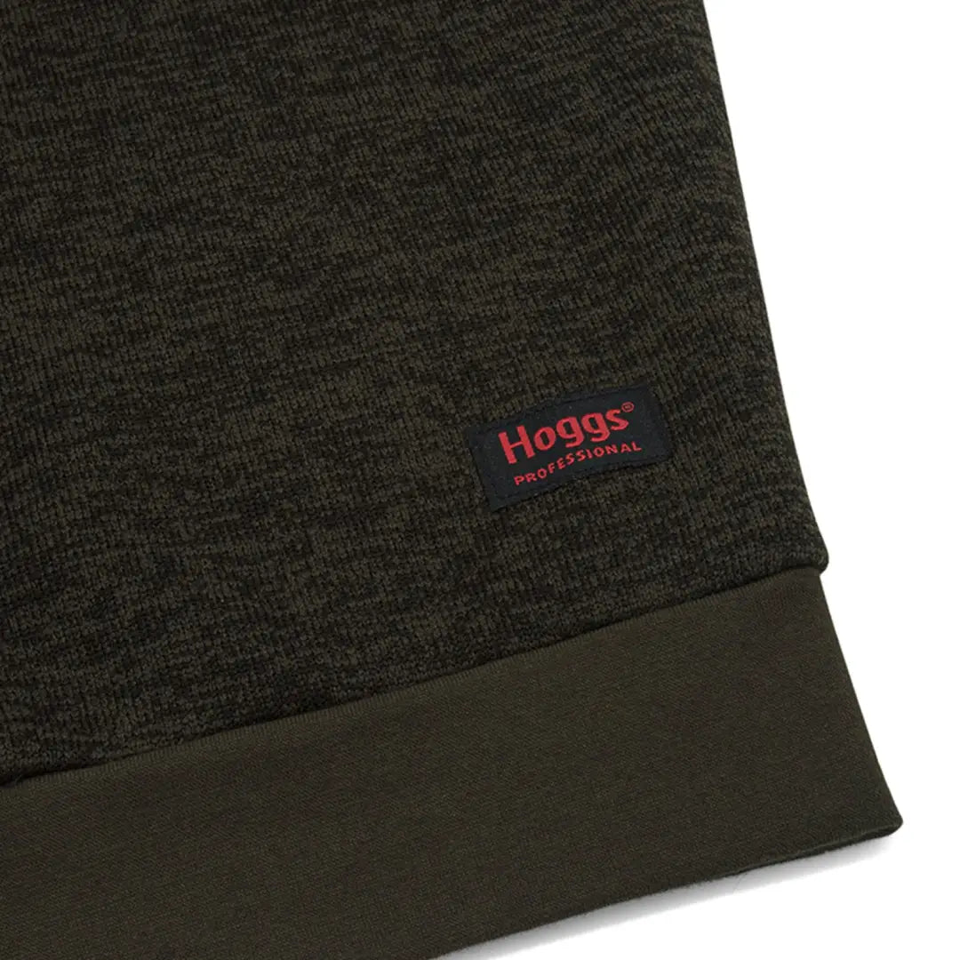 Dark gray zip knit fleece with red Hoggs logo and contrasting hem for Green King style