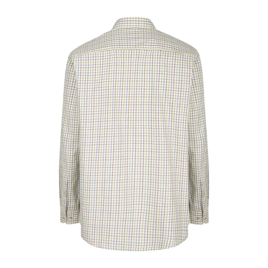 White dress shirt with green and brown checks, perfect for your Hoggs Of Fife Inverness Tattersall Shirt