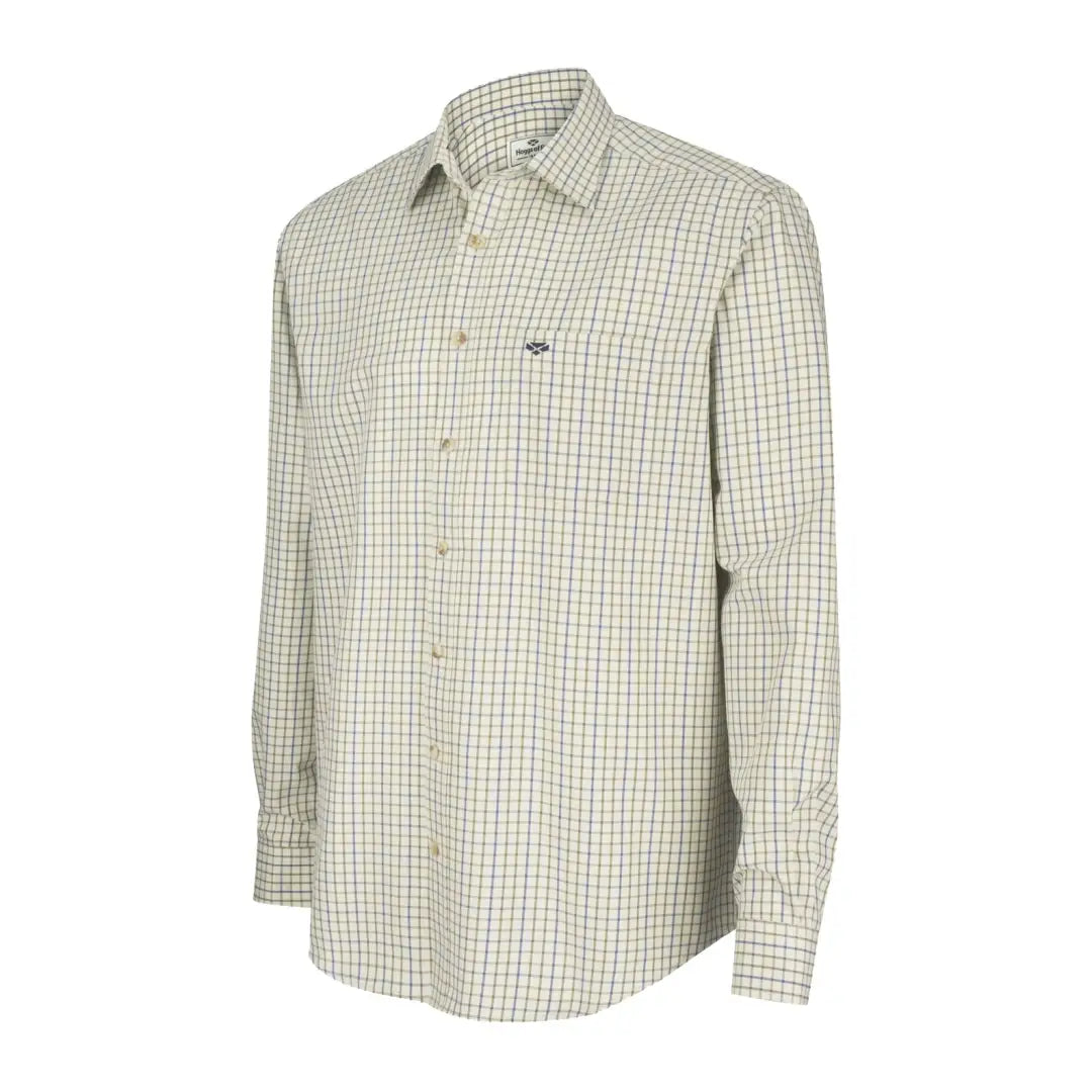 Checkered button-up Hoggs Of Fife Inverness Tattersall Shirt with long sleeves and collar