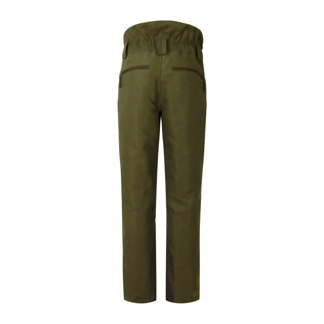 Olive green Kincraig Waterproof Field Trousers with belt loops and pockets from Hoggs Of Fife