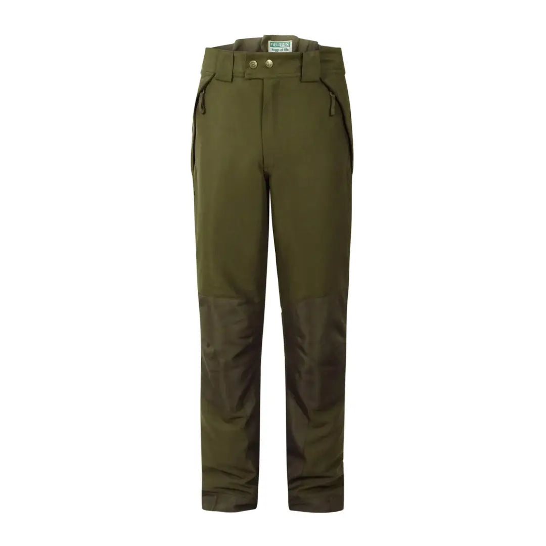 Olive green Kincraig Waterproof Field Trousers with reinforced knees for outdoor adventures