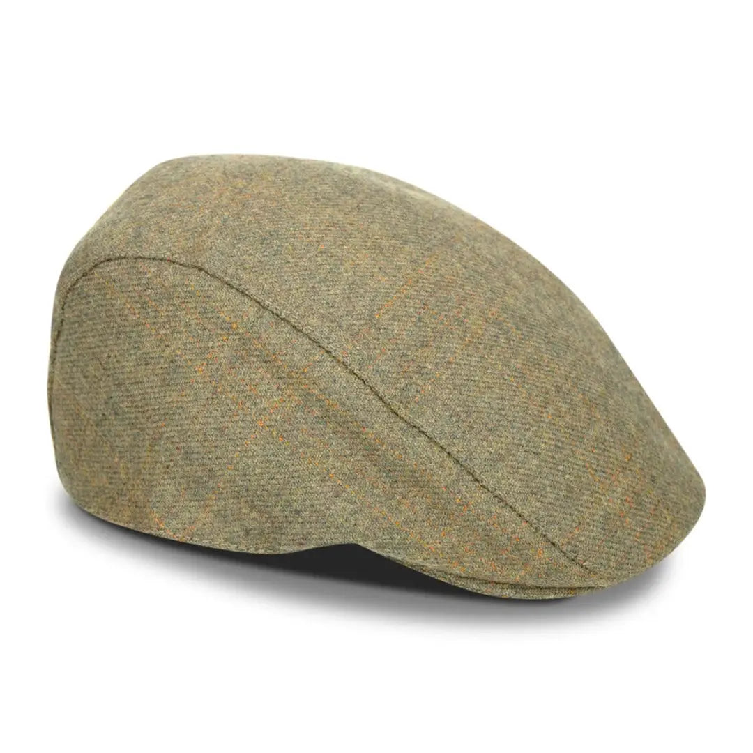 Light green tweed cap from Hoggs of Fife with waterproof breathable membrane