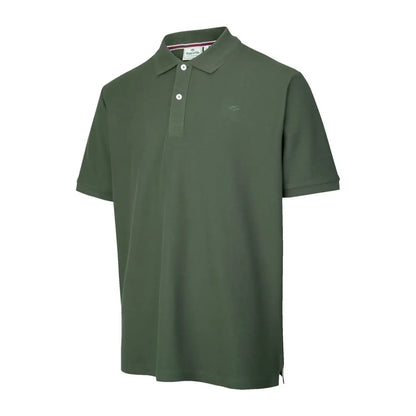 Green Hoggs Of Fife Largs Polo Shirt with short sleeves and collar for casual style