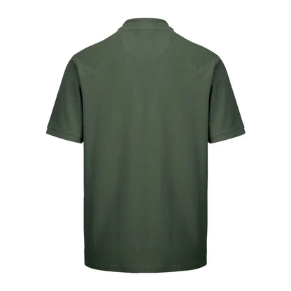 Dark green short-sleeved Largs Polo Shirt by Hoggs Of Fife, perfect for casual wear