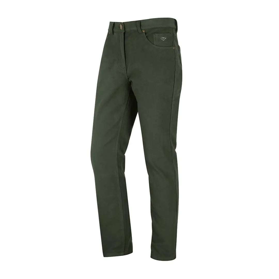 Dark green Hoggs of Fife Monarch II Moleskin Jeans for country clothing and outdoors