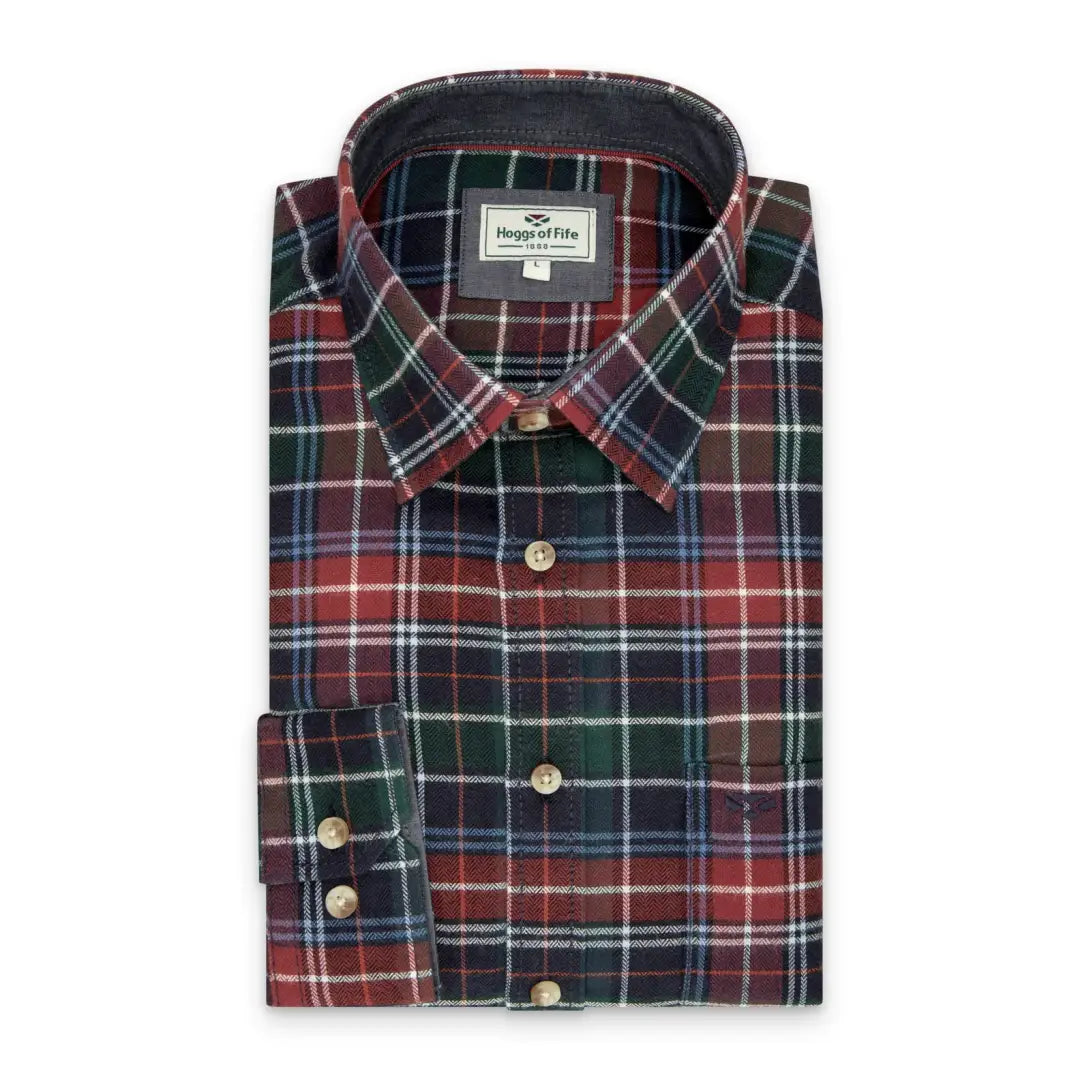 Plaid button-up Hoggs Of Fife Pitlochry Flannel Check Shirt in Forest color